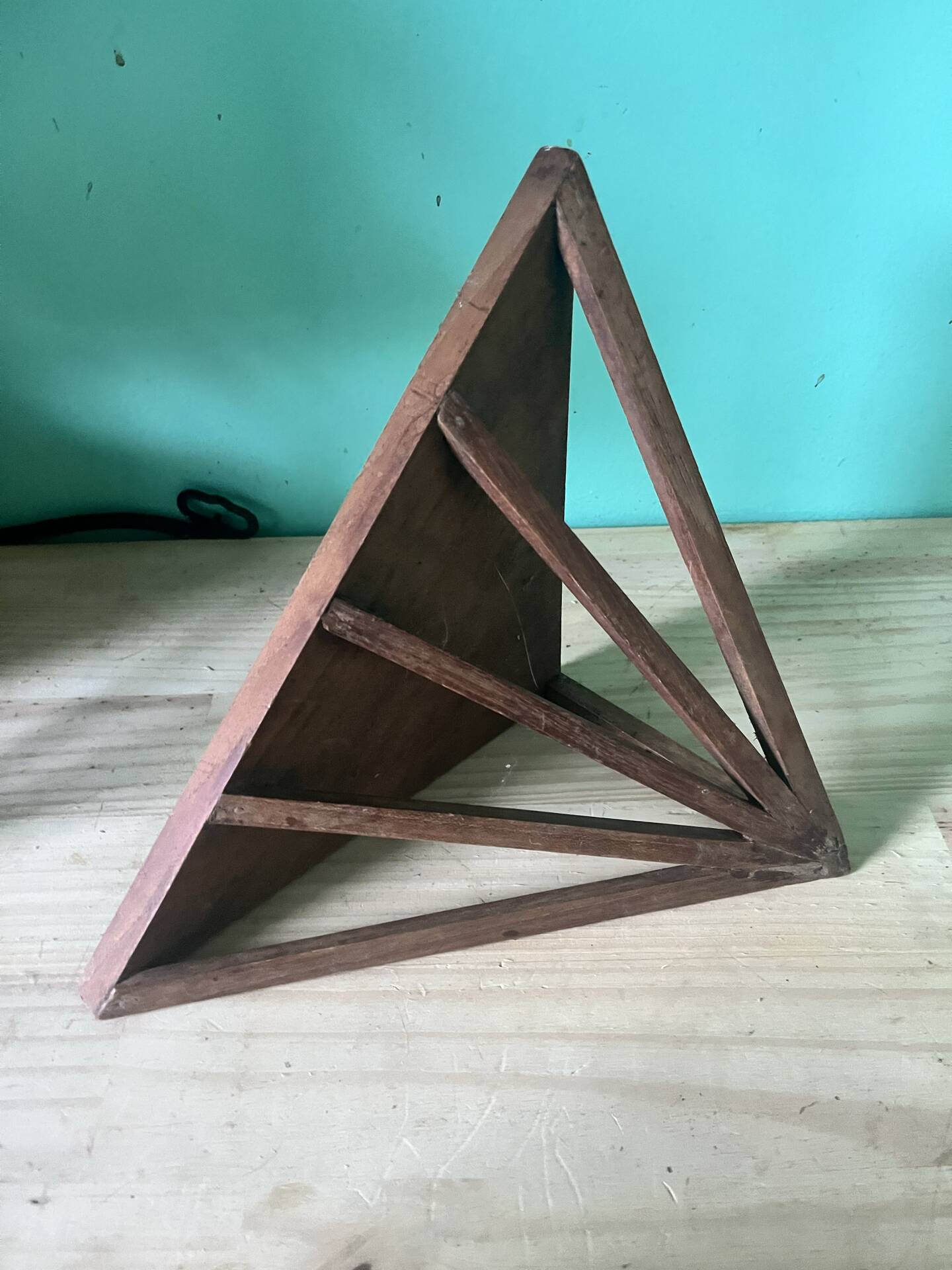 Small teak shelf