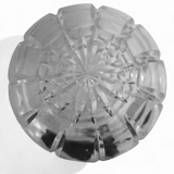 Cut crystal round vase