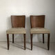 Pair of 50's vintage chairs decorated with flowers