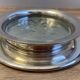 Lot Pair of Silver Metal Bottle & Glass Coasters with Hallmarks