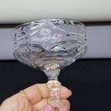 4 Libbey Rock Sharpe Crystal Champagne Coupes