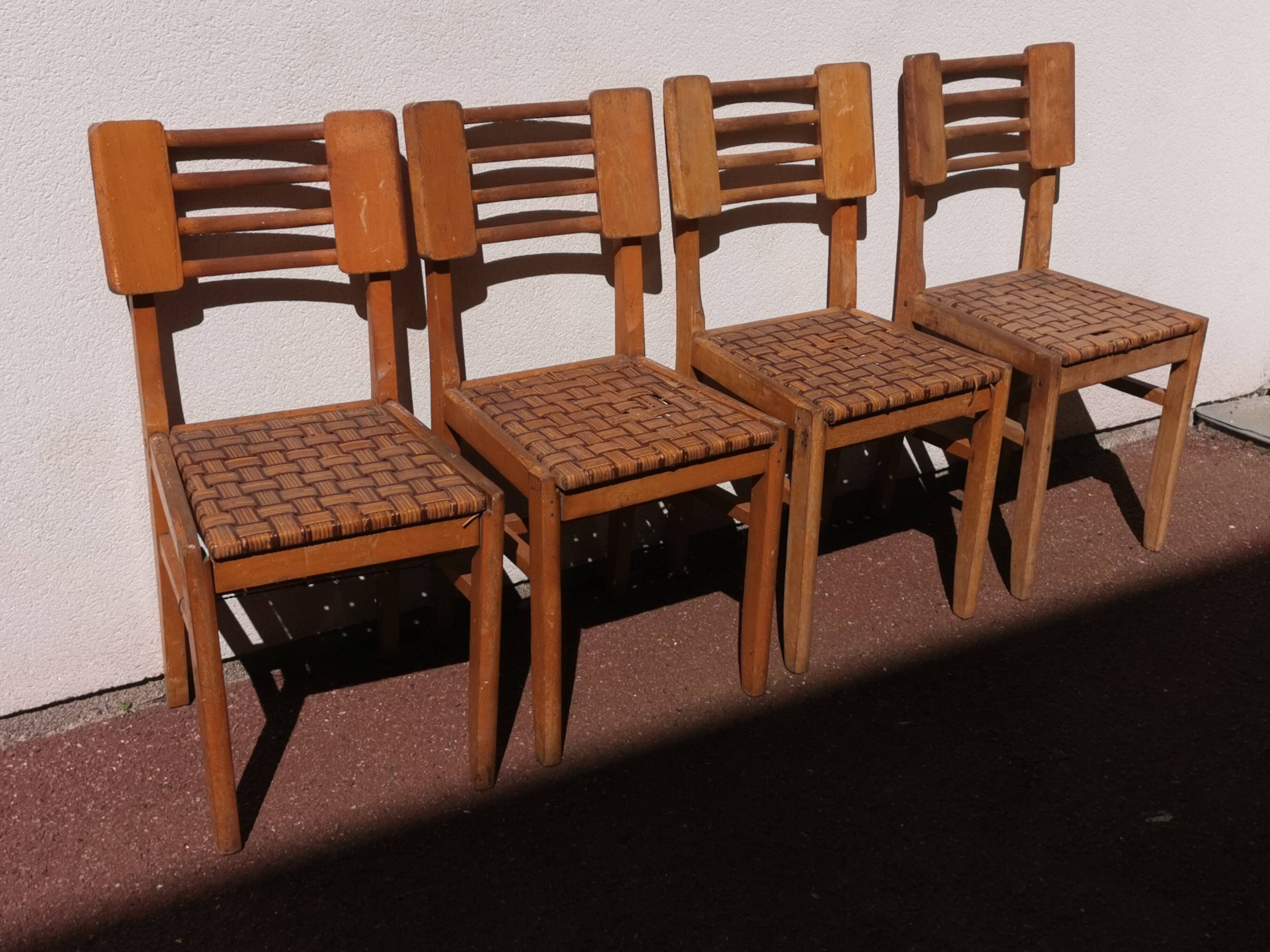 set of 4 chairs, vintage design