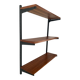 Scandinavian shelf in teak and metal, 1960s-70s.