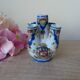 Old small flower vase, Rouen earthenware, hand-painted, miniature vase