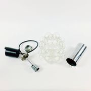 Mid Century Bubble Glass & Chrome Ceiling Light/Pendant by Helena Tynell for Limburg, Germany, 1960s