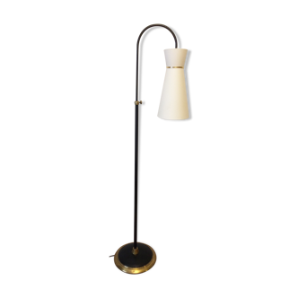 Lampadaire liseuse monte baisse 1950 abat jour diabolo