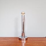 Tubular chrome metal table lamp, 1970s