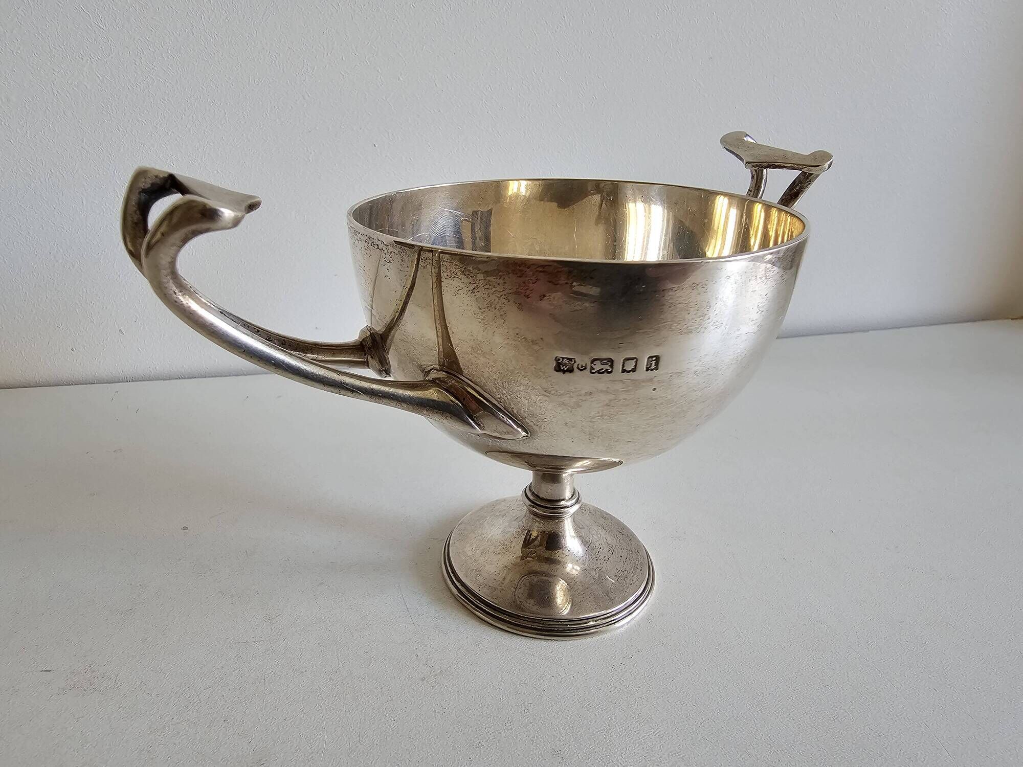 George V Style Solid Silver Cup / Bowl / Cream Pot Sugar Bowl, John & D