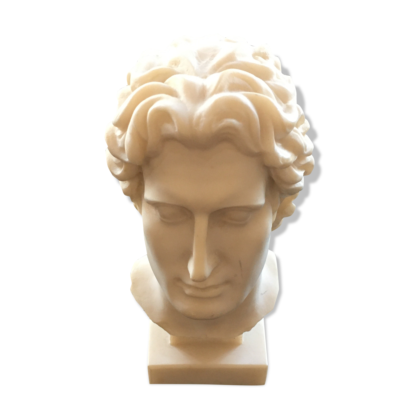 Bust Greek alabaster god