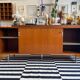 Teak veneer sideboard 80's