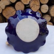 Blue and gold ceramic candlestick