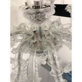 Murano-Style Chandelier in Clear Glass