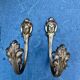 Pair of bronze putti coat hooks signed Art Nouveau period