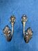 Pair of bronze putti coat hooks signed Art Nouveau period