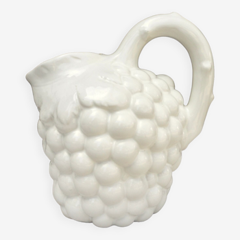 White ceramic grape pitcher