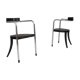 Set of 2 chrome lounge chairs by David Palterer for Zanotta italy 1980