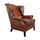 Vintage sheep leather wingback armchair, Druten