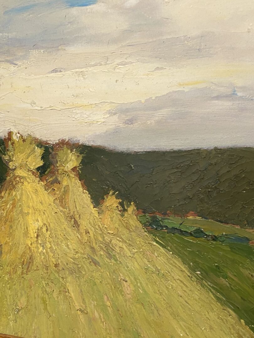 Signed oil-landscape