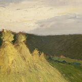 Signed oil-landscape