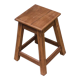 Lot de 8 tabourets en bois vintage assises carrées