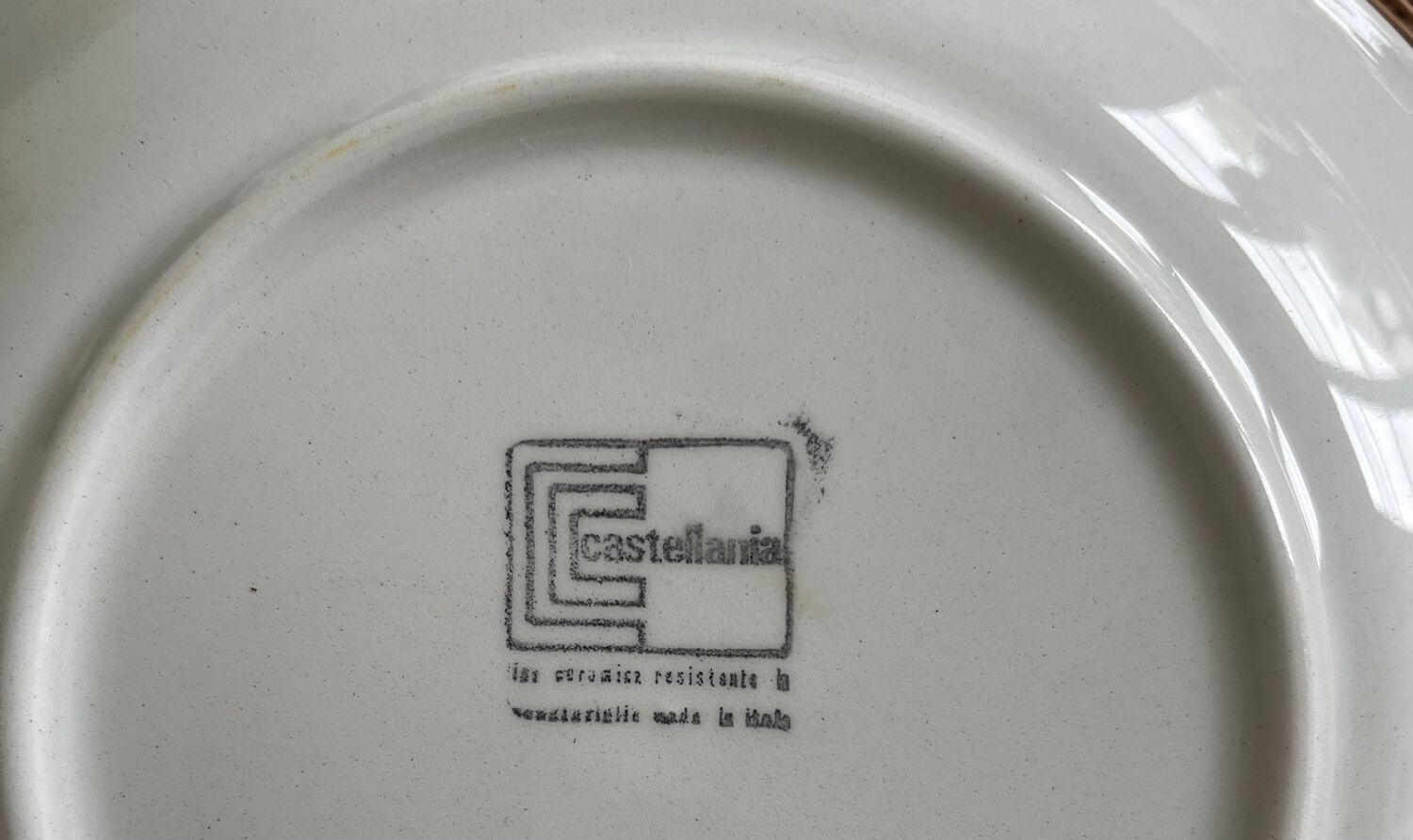 6 dessert plates Castellania 1970