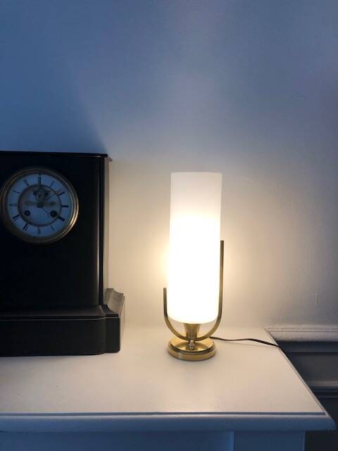 Solid brass tuning fork lamp from the 50s/60s