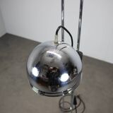 Lampadaire italien réglable en chrome Space Age, années 1960