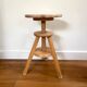 Watchmaker's stool in patinated antique wood
