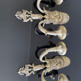 Wall lamp Mascherone Tragedia Greca in silver cast alloy