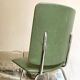 Chaise en aluminium chromé et skaï vert années 1960