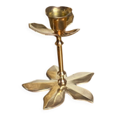 Brass flower candle holder