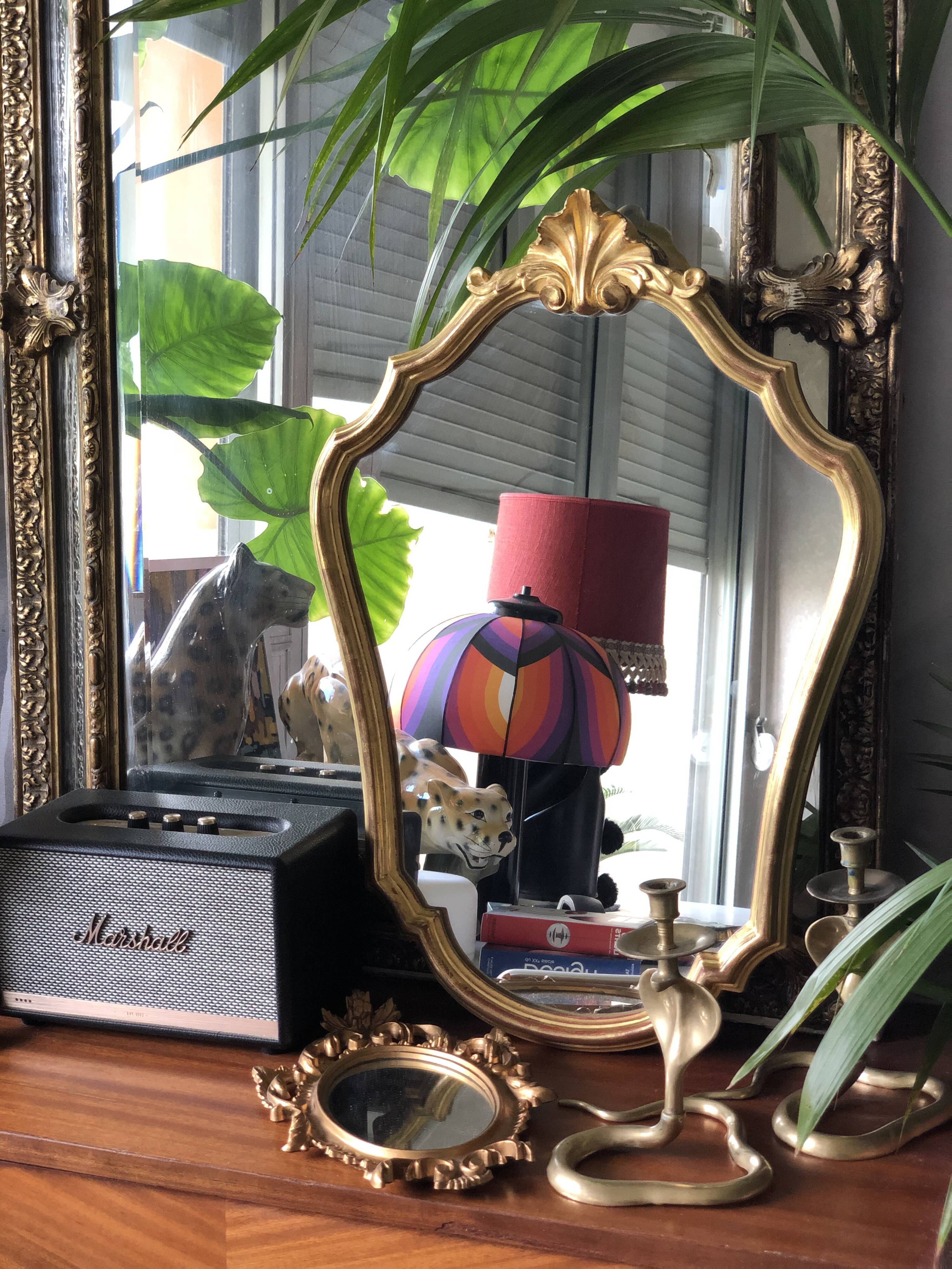 Old gilded mirror