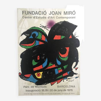 Affiche originale en lithographie Fundació Joan Miró, 1976