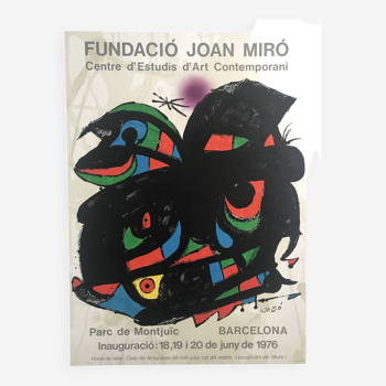 Original lithograph poster Fundació Joan Miró, 1976