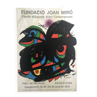 Original lithograph poster Fundació Joan Miró, 1976