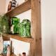 Solid wood wall shelf / storage shelf