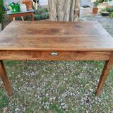 Antique farmers table French kitchen table walnut