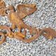 Cast iron pediment with birds
