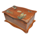 Ancien coffret peint/boîte à ouvrages/bijoux monogrammé CL