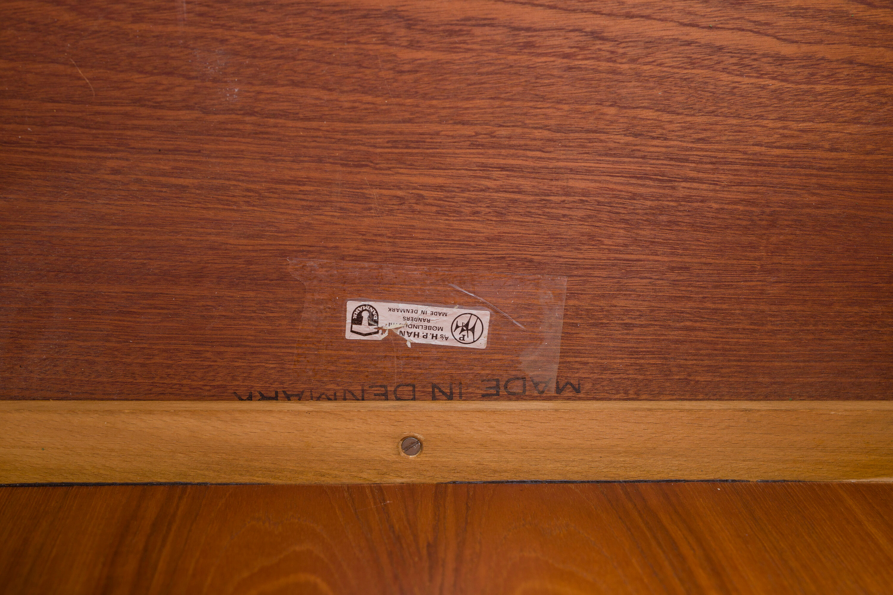 Mid-century Danish teak desk by HP Hansen, 1960s