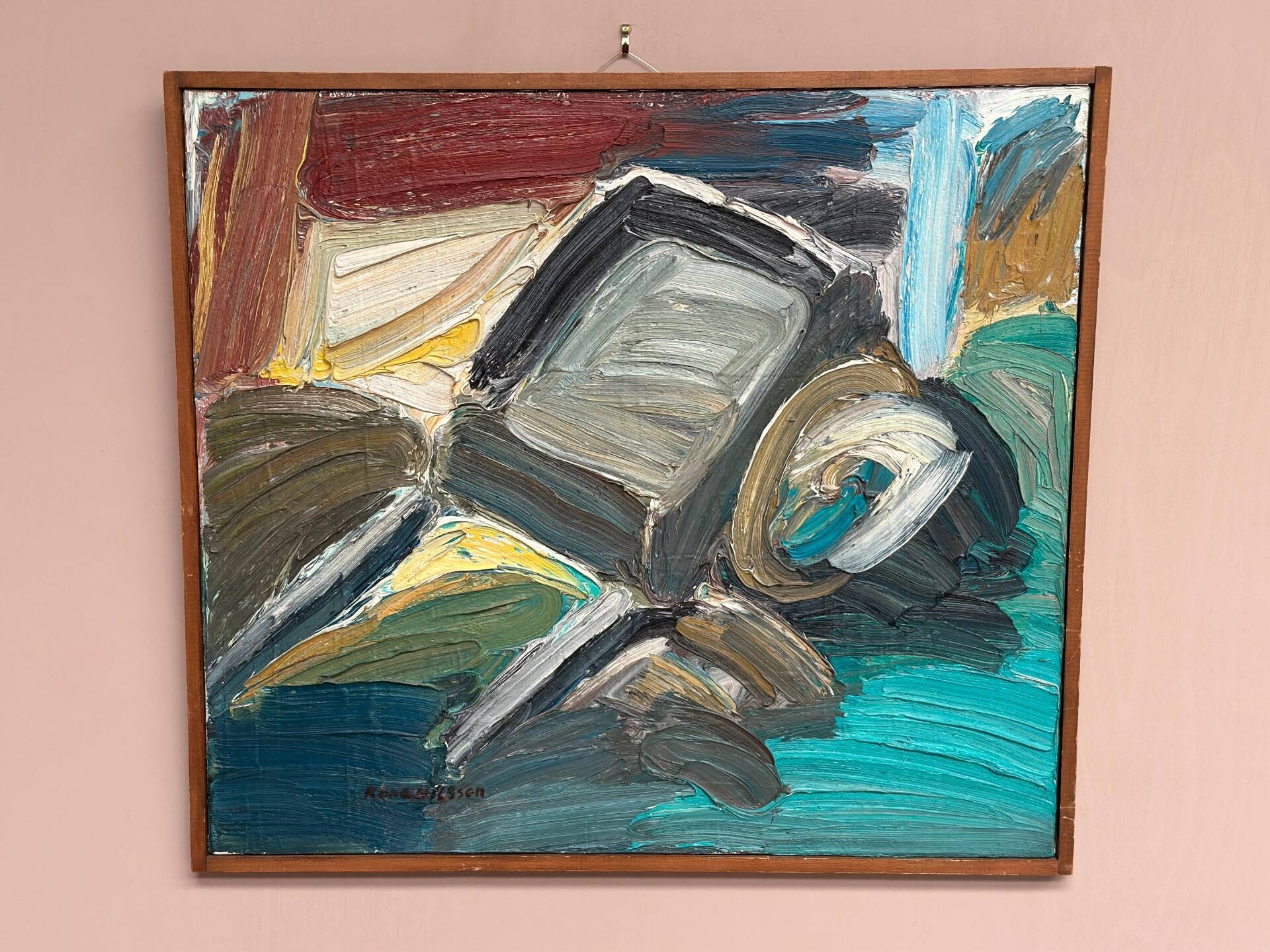 Swedish Oil on Panel – “Måndagskänsla” by Rune Nilsson – Signed