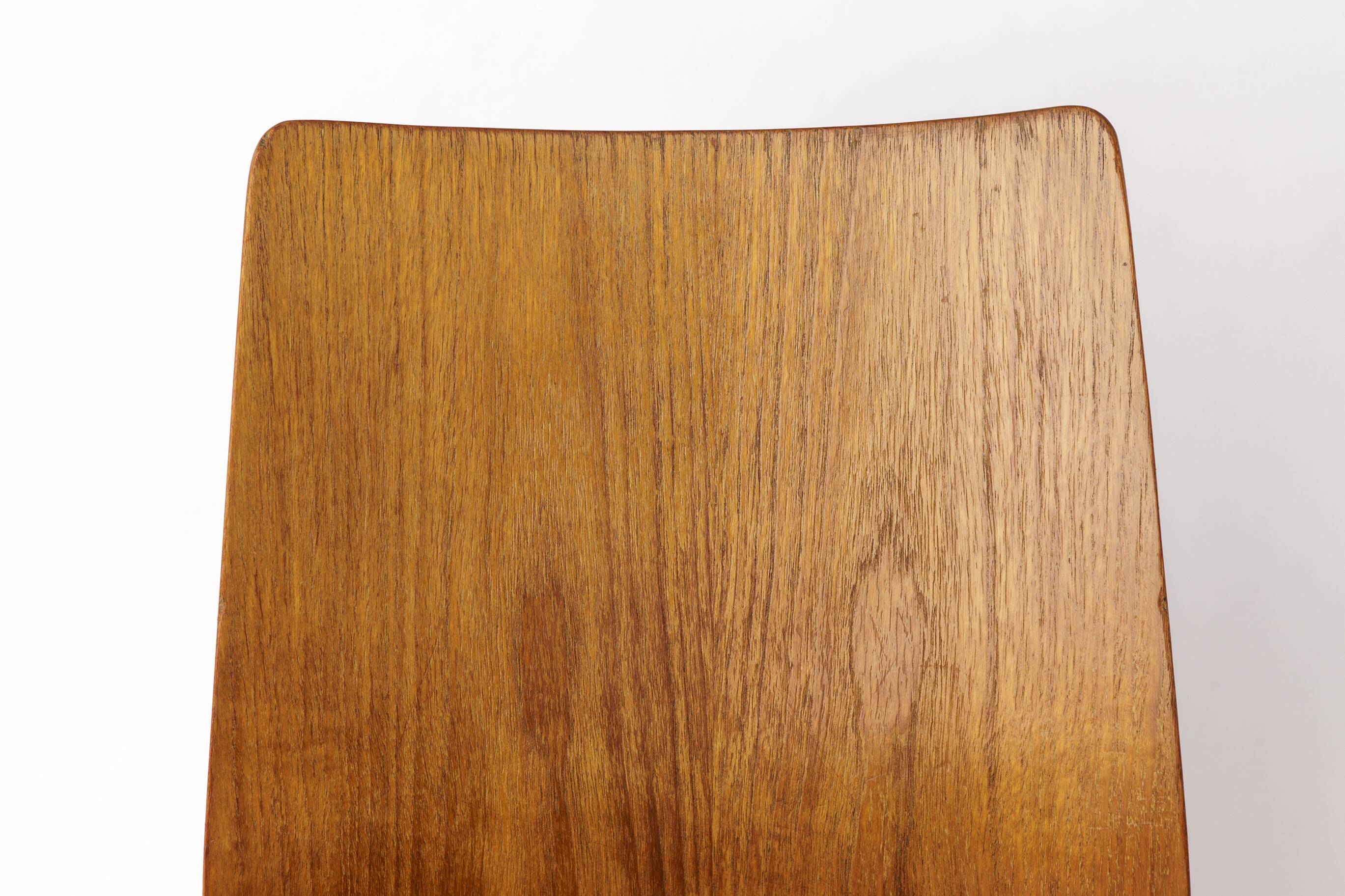 1 of 4 Vintage 1970s Teak & Metal Stacking Chair, Germany