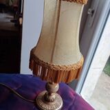 Table lamp in spelter and onyx