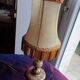 Table lamp in spelter and onyx