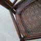 Set of 4 antique bistro chairs canned seats