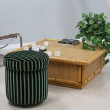 Vintage rattan coffee table dal vera 1960s