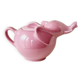 Pink ceramic elephant teapot