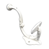 Old white enamelled metal patère