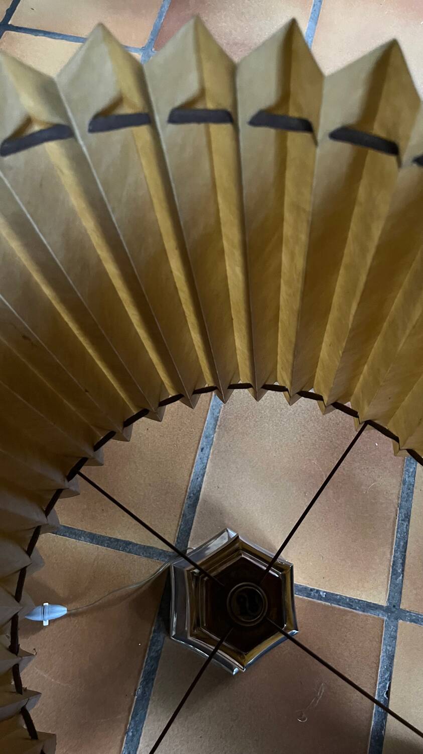 Vintage brushed stainless steel table lamp