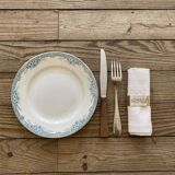 Silver metal towel ring "Madame" - "Sir"